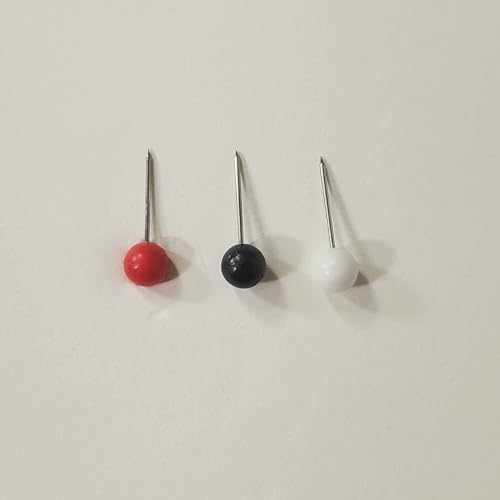 Image of Push Pin Tacks for Photo Wall, Whiteboard, Corkboard, Map, Bulletin Board, Office or Home | 5 mm Head, 11 mm Point | Designed in The USA | Red, White, Blue Pack of 150