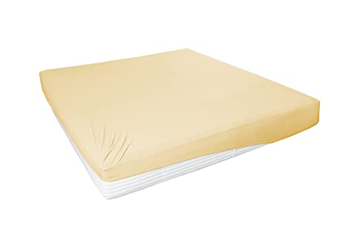 Inoma Sábana bajera ajustable de elastano (melocotón, 140-160 x 200 cm)