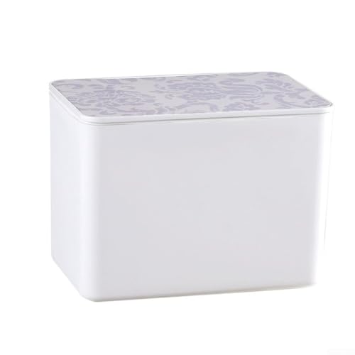 Caja de pañuelos con tapa abatible para uso múltiple en habitaciones, incluyendo baño, sala de estar, oficina y restaurante, construcción de plástico resistente para pañuelos y toallitas húmedas