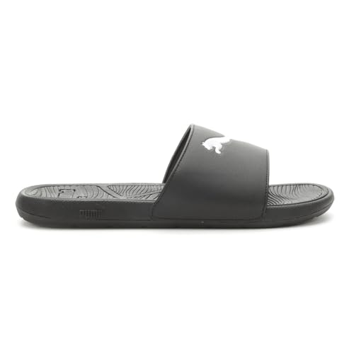 PUMA Men's Cool Cat 2.0 Slide Sandal, SPORT Black Silver, 12