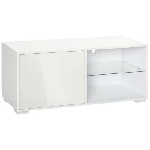 HOMCOM TV Schrank, TV-Kommode mit Schubladen und offenen Regalen,...