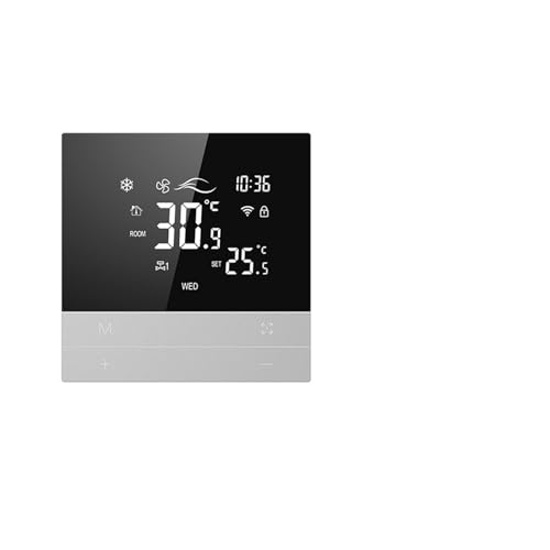 Termostato de aire acondicionado central inteligente Tuya WiFi, función de calefacción y refrigeración, fan coil de 3 velocidades, compatible con Alexa, accesorios(4 Pipe Wifi)