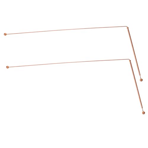 ERINGOGO 2pcs Portable Dowsing Rods Paranormal Divining Rod Divining Rods for Water Divining Accessories Divination Tools Treasure Divining Rods Long Dowsing Rod Copper Household Energy Bar