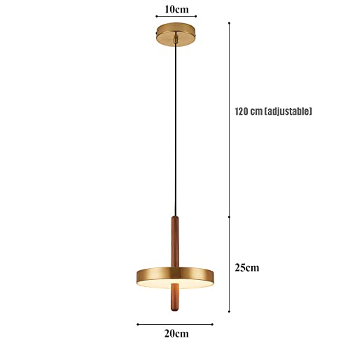 Lámpara de araña moderna de latón con luz de 18W 7