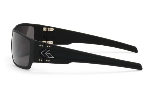 Gatorz Eyewear Specter Sunglasses - Black Aluminum Frame with Black Logo Smoked Lens - GZ-08-0312