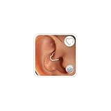 ESHIONER G23 Titanio Corazón Daith Joyería Piercing Hélix Hoop Septum Rook Tragus Piercing Anillo Nariz Hipoalergénico Abatible Pequeño Lindo 16G 8MM Derecha Oreja Oro Daith Aretes para Mujer