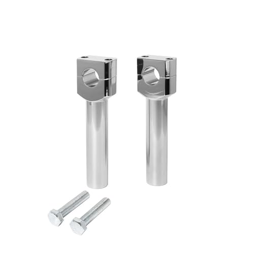 Rehausseur de guidon moto universel 22-25mm en aluminium noir et argent