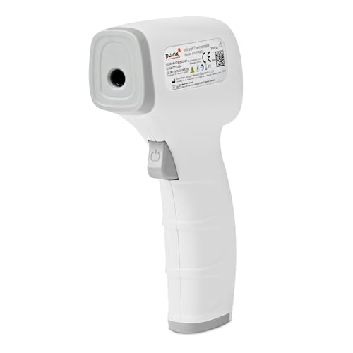 Pulox JPD-FR202 Infrarot-Fieberthermometer - Kontaktloses Stirn- und Oberflächen-Thermometer für...