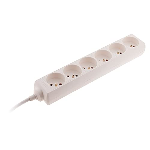 Bloc 6 Prises 16A 2P+T - Blanc - Zenitech