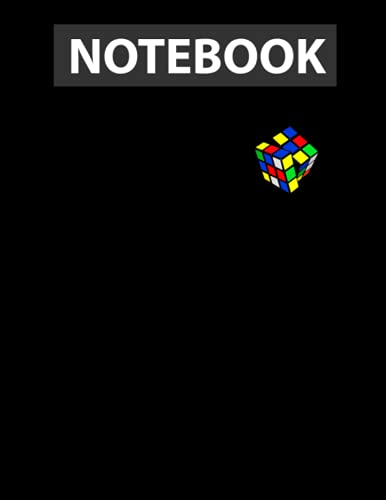 Impossible Rubik Rubix Rubics Cube Pocket Retro Gaming Boy Notebook 8.5''x11'' College Ruled