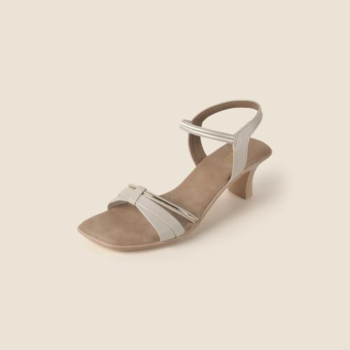 Image of Metro Women's Stylish Back Strappy Design with Kitten Heel