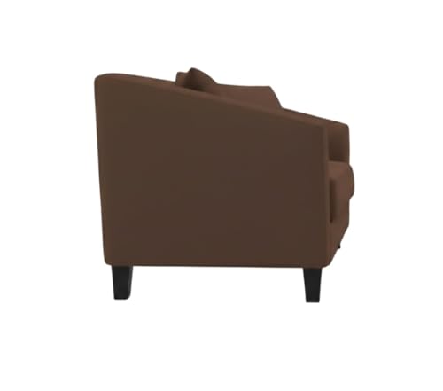 Image of Avion Natalia 2 Seater Sofa Set for Living Room Brown | Modern Fabric Sofa Furniture | 53 Inches Couch for Guests Room Festival Gifts