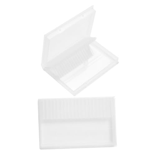 minkissy 2個美甲ドリルビット収納ボックス 孔 軽量 ポータブルフリップカバー付き ネイルサロン用ツールオーガナイザー 向け ディスプレイ