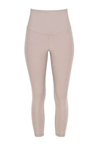 WINSHAPE Damen Functional Comfort 7/8-tights Hwl317c “high Waist” Mit V-Shape Applikation Und Core-Bund Leggings, Cappuccino, M EU