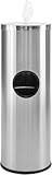 Waste Wise Stainless Steel Floor Stand Wipe Dispenser with Built-in Trash Can: Fits Wipes on Rolls - Perfect for Gyms, Schools/Daycares & Commercial Facilities