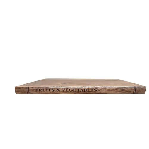 Set di 3 taglieri in legno massiccio a forma di libro, per verdure, formaggio, pane e carne, set regalo decorativo (stile 3)