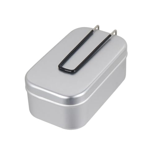 Baluue 折りたたみハンドル付軽量アルミ製弁当箱 キャンプ登山ピクニック用耐久性クッキングコンテナアウトドア用収納容器