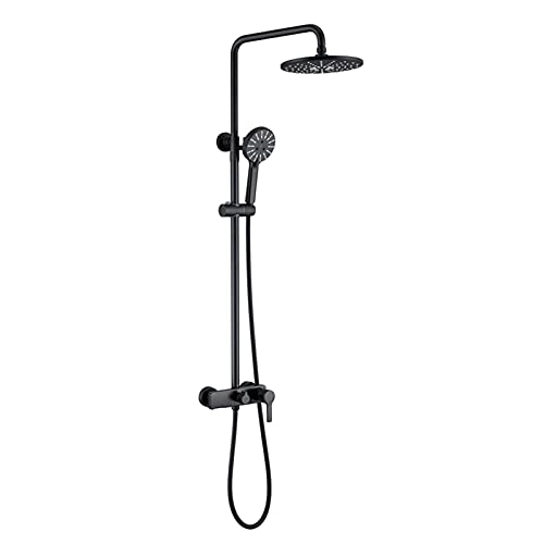 Système de douche mural moderne avec mitigeur de douche de bain et douchette multi-jet