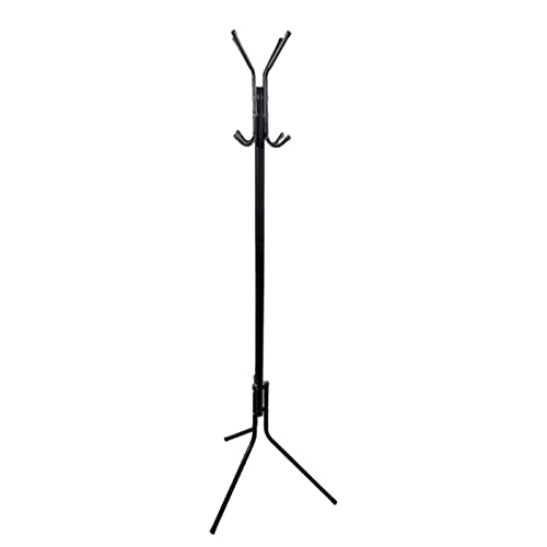 AC - Perchero Colgador para Ropa - Abrigos Gorros Bolsas, 8 Ganchos en Diferentes. - Fabricado en Hierro - Soporte Clásico para Colgar Ropa - Fácil Montaje - 170 x 48 cm (Color Negro)