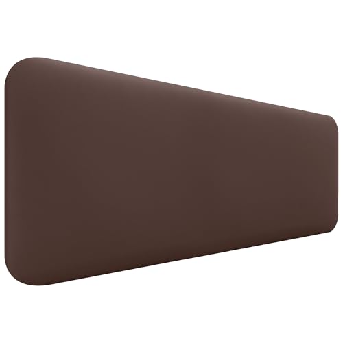 DHOME Tête de Lit Capitonnée Lisse Arrondie en Similicuir pour Mur Acoustique Absorbante Tête de Lit Chambre Lit Dormitorie (Chocolat, 160cm)