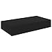 vidaXL Mensola a Muro Galleggiante con Cassetto Nera 48x25x8 cm