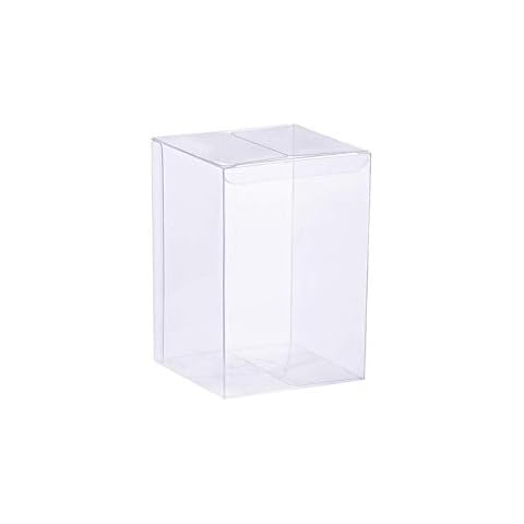 YOZATIA 12PCS Transparent Boxes 4 x 4 x 8 inch, Candy Box, Clear Favor Boxes Gift Boxes for Wedding, Party and Baby Shower Favors Cover