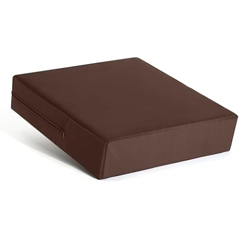 Tromlycs Chair Seat Cushions for Recliners Gel Memory Foam Extra Large Chair Cushions for Seniors 20 x 20 x 5 Inch Brown Cover