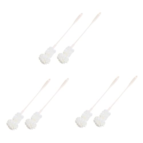 OATIPHO 3 Series Escobilla De Biberón Mango para Limpieza De Botellas Y Tazas Cepillo Multiusos para Bebés Y Hogar 2 Piezas X 3
