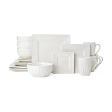 Mikasa Italian Countryside Square 20 Piece Dinnerware Set, Service for 4