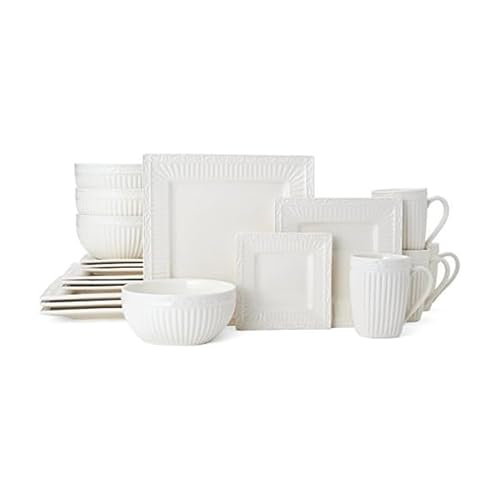 Mikasa Italian Countryside Square 20 Piece Dinnerware Set Service for 4