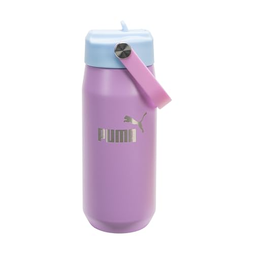 Image of PUMA unisex-adult 18oz Insulated Stainless Steel Water Bottle With Straw & Carry Handle