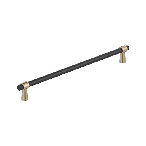 Amerock 12-5/8" Mergence Matte Black/Golden Champagne Drawer Pull