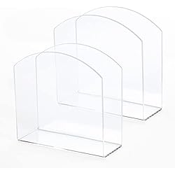 Dispensador De Servilletas Para Mesa JEEZAO 2 Piezas Servilletero Acrílico, Servilletero de Mesa Vertical, Dispensador de Servilletas, Soporte Servilletas para Cocina, Picnic, Bar, Coctel (Transparente)