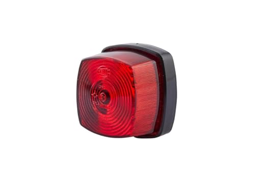 HELLA Schlussleuchte - Halogen - 24V / 12V - Anbau - ECE - Lichtscheibenfarbe: rot - Stecker: Male - hinten rechts/links/rechts/hinten links - Menge: 1-2SA 003 057-021