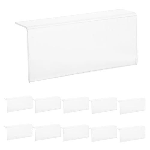 Sewroro 20個アクリル価格表示スタンド 字型透明卓上サインホルダー 傷防止耐摩耗性 店舗用価格タグ表示棚スーパー向け安定設計