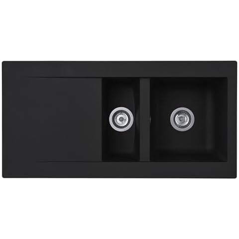 Liquida EW15BL 1.5 Bowl Black Kitchen Sink Cover