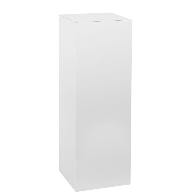 shopPOPdisplays White Laminate Display Pedestal - Fully Assembled - Museum-Quality for Sculptures Retail Displays Trophies with Matte Finish - 200 lb. Capacity (12 W x 12 L x 12 H)