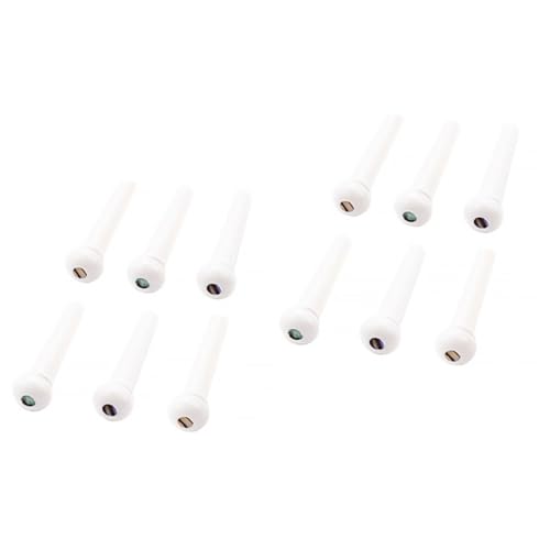 FAVOMOTO 2sets Replaceable Guitar Bridge Pins String Nails Pin for Guitar 6pcs*2