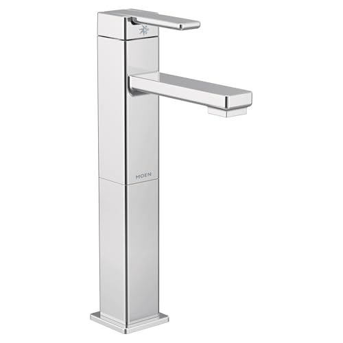 Moen S6712 90 Degree One-Handle Single Hole Vessel Sink Modern Bathroom Faucet, Chrome