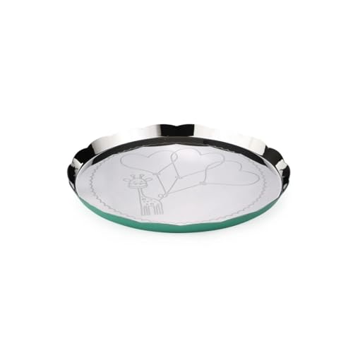 Image of ARTTDINOX Carnival Giraffe Thali | Large | Green | Premium Stainless Steel Design for Modern Kitchen & Dining