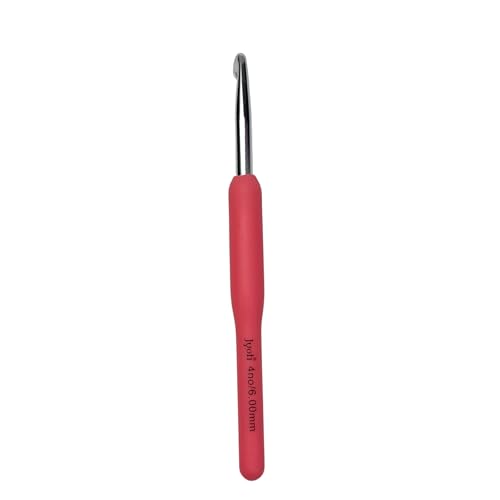Image of Ushaworks Crochet Hook Soft Grip Crochet Needle with Aluminum Hook - Comfortable Yarn Tool for Crochet Needles, Knitting Needles, Crochet Kit, Knitting Kit, Knitting Needle Set, Crochet Needle, Crochet Set 1 Pcs (Crochet hook, 4no /6MM)