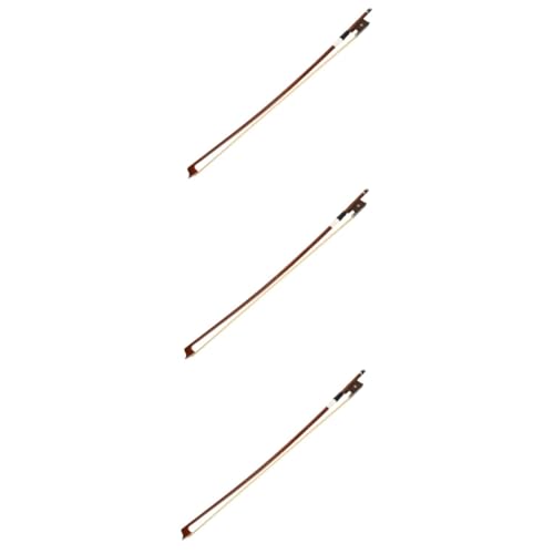 COSMEVIVI 3pcs Wood Made Violin Bow Instrument Accessory Musical Equipment Accessory Useful Violin Bow Practical Violin Bow Student Violin Bow Violin Bow Replacement Violin Bow 4/4