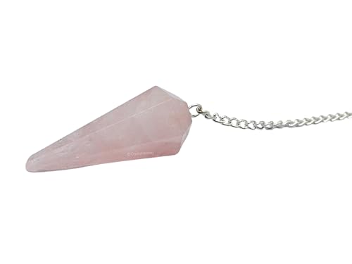 Image of Certified Rose Quartz Pendulum Dowsing Tool