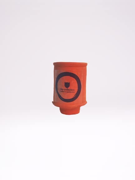 Handmade Terracotta Clay Dinner Set - Includes 2 Small Plates and a Glass, Rustic Earthenware for Dining and Entertaining puja Ceremony (2)