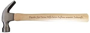 Athousandwords Gravierter Holzhammer Geschenkhammer
