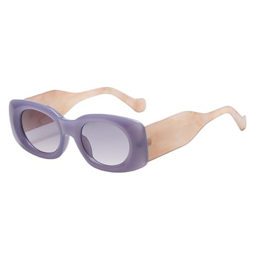 Lunettes de soleil ovales branches larges anti-éblouissement couleur gelée