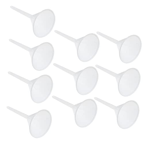 FELTECHELECTR 10pcs Plastic Triangular Funnel Set Lightweight Laboratory Funnel for Transferring Liquids Design for Easy Observation for Scientific and Kitchen Use