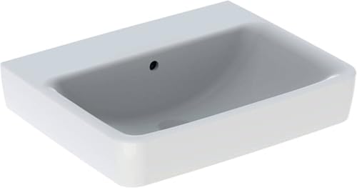 Geberit Renova Plan, Waschtisch, 55x44 cm, ohne Hahnloch, mit Überlauf, 501634, 501.634.00.1, Farbe: weiß matt