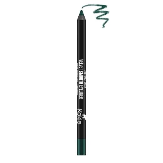 Kokie Cosmetics Waterproof Velvet Smooth Eyeliner Pencil, Forest Green, 0.042 Ounce