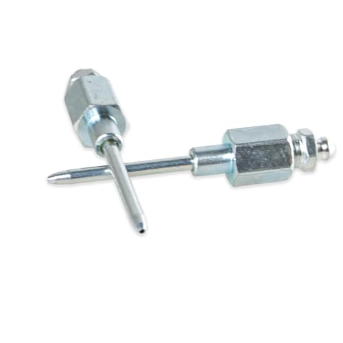 Image of 3-Piece Detachable Grease Gun Needle Tip Nozzle Adapter with 1 /8 inch NPT Threads for Steel Grease Gun Needle Tip Dispenser and Coupler Fittings